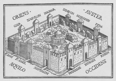 Die Vision der heiligen Wasser, Ezechiel XLVII, 1 von Hans after Holbein the Younger