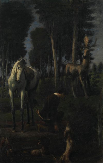 Die drei Reiter II: Hl. Hubertus von Hans von Marées