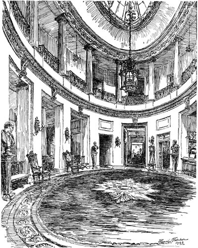 Eingangshalle des RAC-Clubhauses, Pall Mall, London, 1946 von Hanslip Fletcher