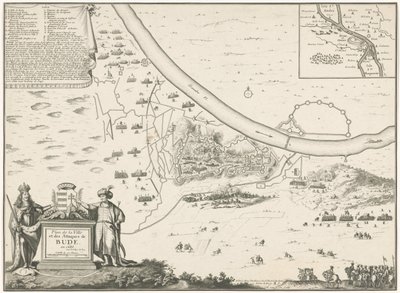 Stadtplan von Buda, 1686 von Harmanus van Loon