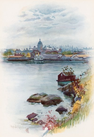 Ansicht des Parlamentsgebäudes, Victoria, British Columbia von Harold Copping
