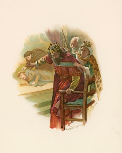 Hamlet - die Theaterszene von Harold Copping