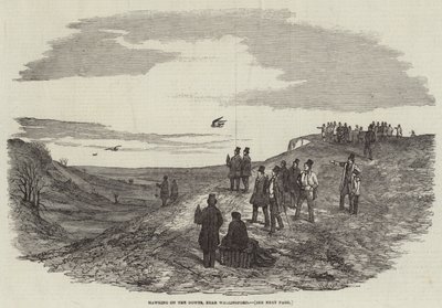 Falknerei auf den Downs, in der Nähe von Wallingford von Harrison William Weir