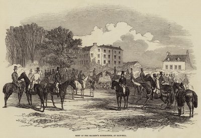 Treffen der königlichen Jagdhunde Ihrer Majestät in Salt-Hill von Harrison William Weir