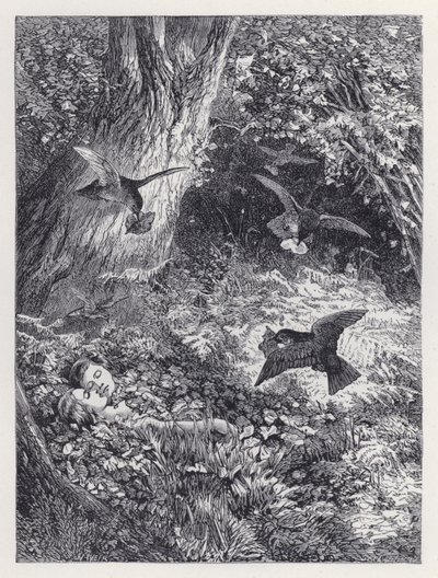 Die Kinder im Wald (Stich) von Harrison William Weir