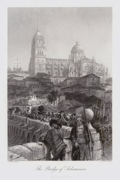 Die Brücke von Salamanca (Gravur) von Harry (after) Fenn