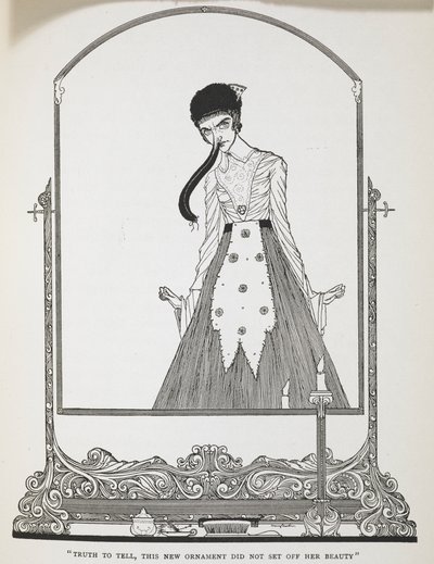 "Wahrlich, dieser neue Schmuck hob ihre Schönheit nicht hervor." Illustration zur Geschichte 