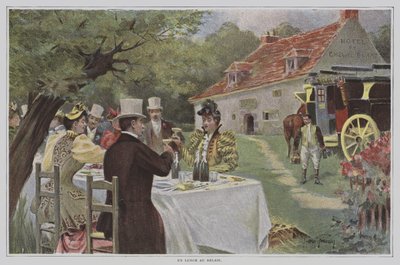 Un Lunch au Relais (Ein Mittagessen im Straßenrestaurant) von Harry Finney