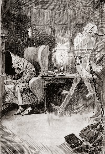 Illustration für Eine Weihnachtsgeschichte aus Die Weihnachtsbücher von Charles Dickens von Harry Furniss