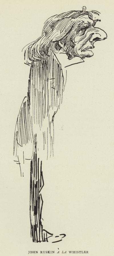 John Ruskin à la Whistler von Harry Furniss