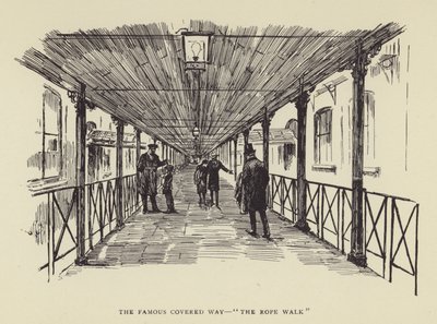 Der berühmte überdachte Weg, The Rope Walk von Harry Furniss