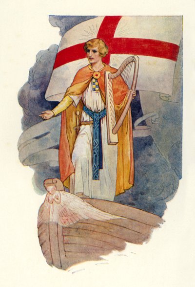 Unter einem Kreuz stand ein Mann und schaute von Harry George Theaker