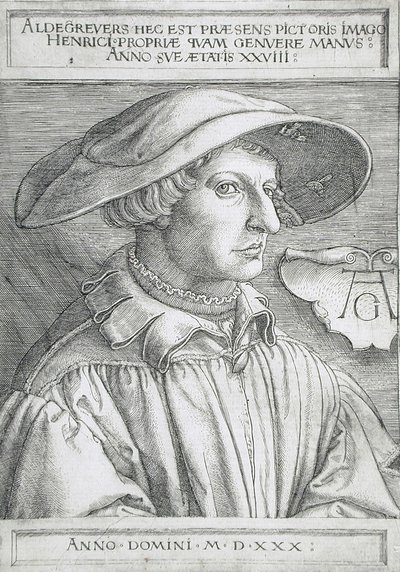 Selbstporträt von Heinrich Aldegrever