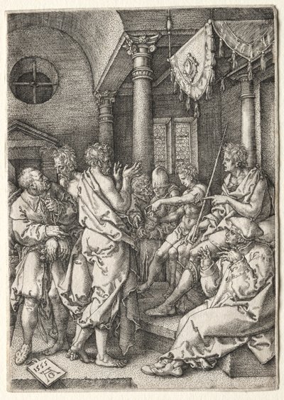 Die Geschichte von Susanna: Daniel verhört die Ältesten von Heinrich Aldegrever