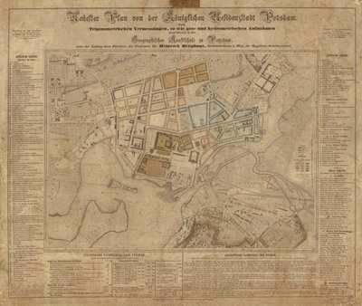 Berghaus Plan von Potsdam von Heinrich Berghaus