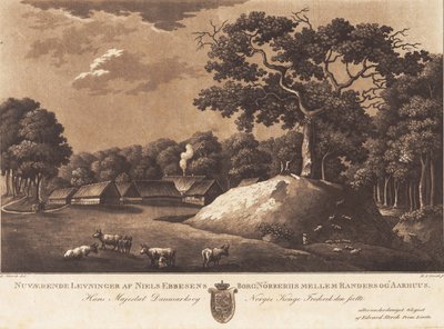 Gegenwärtige Überreste von Niels Ebbesens Burg Nørreriis. E Storch del. von Heinrich Grosch