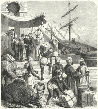 Arabische Händler (Gravur) von Heinrich Leutemann