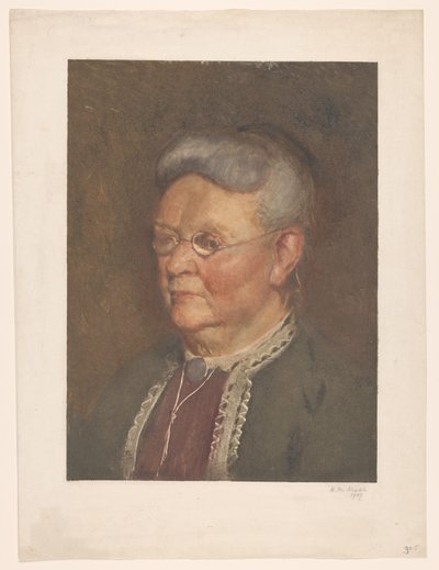 Porträt einer alten Dame von Heinrich M. Krabbé (signed by artist)