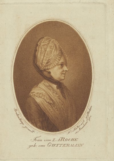 Sophie von La Roche, geborene Gutermann von Gutershofen 1730-1807, 1782 von Heinrich Sintzenich