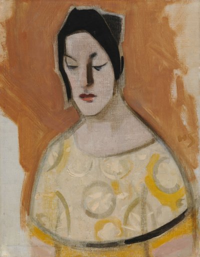 Die Wahrsagerin (Frau im gelben Kleid) von Helene Schjerfbeck