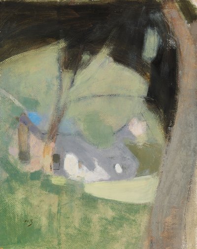 Die alte Brauerei (Komposition) von Helene Schjerfbeck