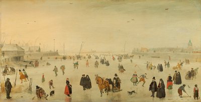 Eine Szene auf dem Eis von Hendrick Avercamp
