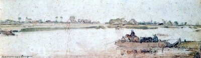 Flusslandschaft mit Seilfähre, frühes 17. Jahrhundert von Hendrick Avercamp