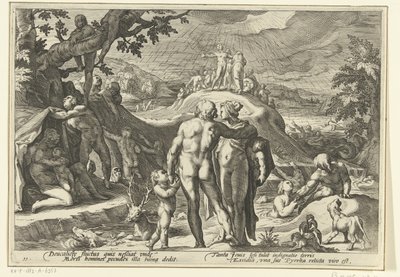 Sintflut von Deukalion (Ovids Metamorphosen) von Hendrick Goltzius (workshop of)