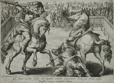 Ein Duell zu Pferd von Hendrick Goltzius