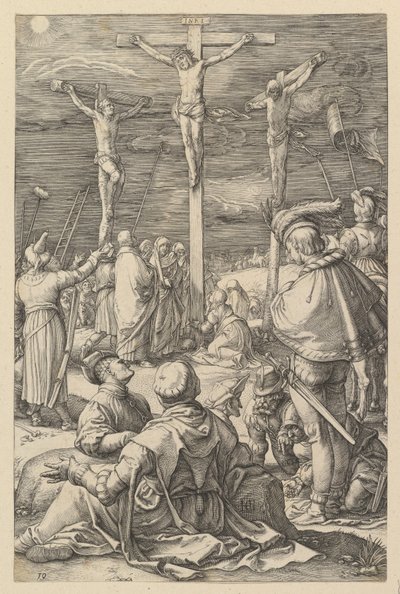 Christus am Kreuz, aus „Die Passion Christi“ von Hendrick Goltzius