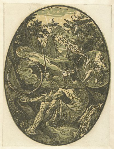 Demogorgon in der Höhle der Ewigkeit von Hendrick Goltzius