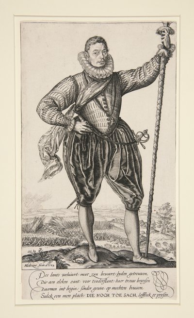 Gerrit de Jong (oder Pike Bearer stehend) von Hendrick Goltzius