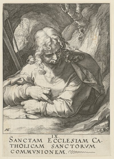 Jakobus der Jüngere, Blatt 10 der Folge "Christus, die zwölf Apostel und Paulus" von Hendrick Goltzius