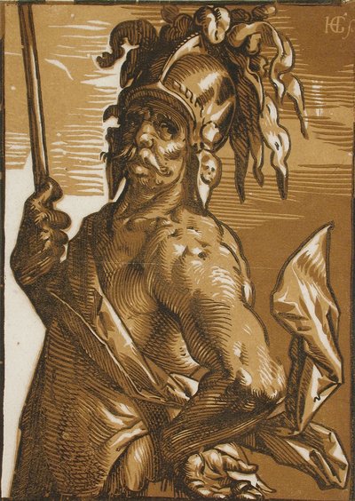 Mars (Halbfigur) von Hendrick Goltzius