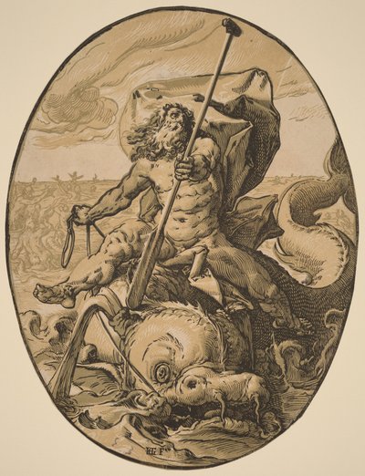Oceanus von Hendrick Goltzius