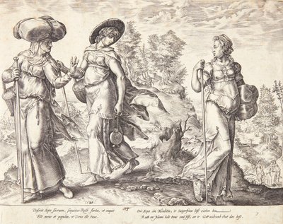 Orpa verlässt Ruth und Naomi von Hendrick Goltzius