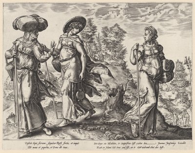 Orpa verlässt Naomi und Ruth von Hendrick Goltzius