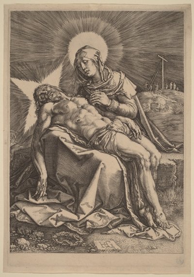 Pietà (die trauernde Jungfrau mit dem toten Christus auf ihrem Schoß) von Hendrick Goltzius