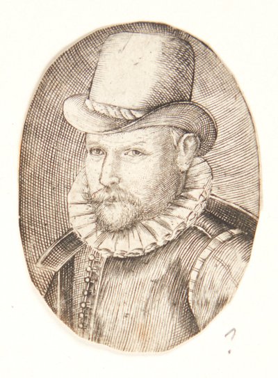 Porträt eines Mannes mit Hut, nach links gewandt von Hendrick Goltzius