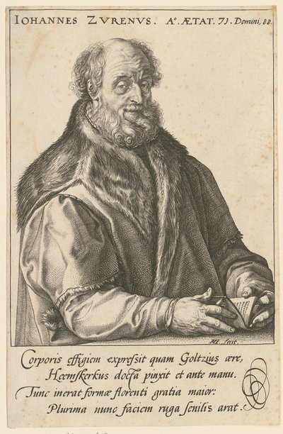 Porträt von Jan van Zuren [Suren; Surenus] von Hendrick Goltzius
