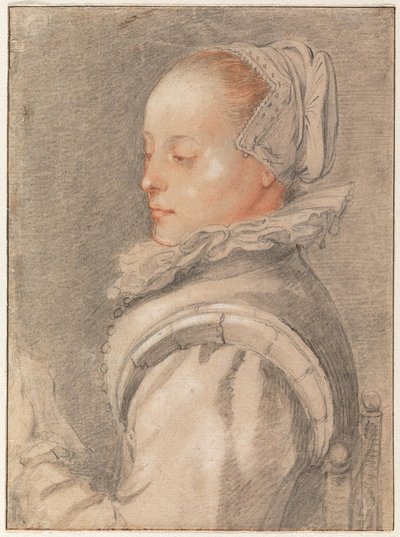 Porträt einer jungen Frau von Hendrick Goltzius