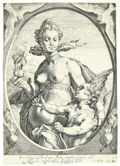 Venus und Amor von Hendrick Goltzius