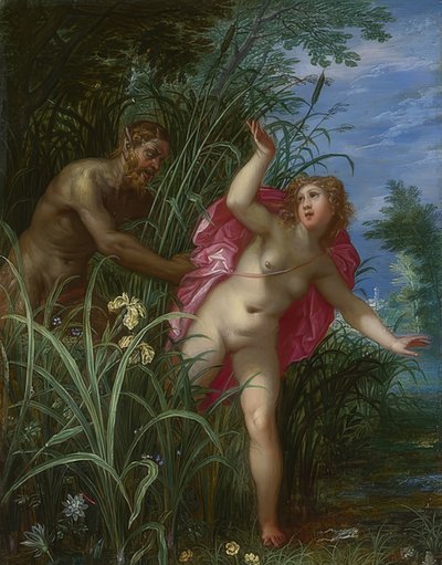 Pan verfolgt die Nymphe Syrinx von Hendrick van Balen