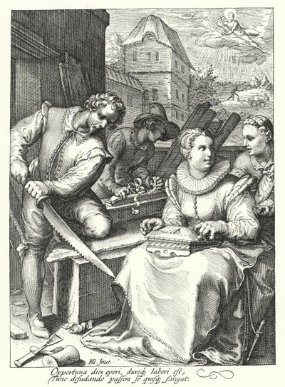 Mittag (Gravur) von Hendrik (after) Goltzius