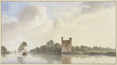 Ruine von Huis te Merwede bei Dordrecht an der Maas von Hendrik Abraham Klinkhamer