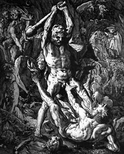 Herkules und Cacus von Hendrik Goltzius