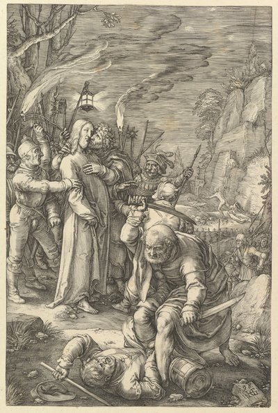 Der Verrat Christi, aus Die Passion Christi, 1598 von Hendrik Goltzius