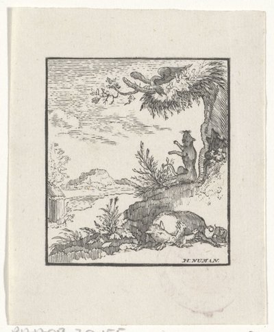 Darstellung einer Geschichte aus den Fabeln des Äsop von Hendrik Numan