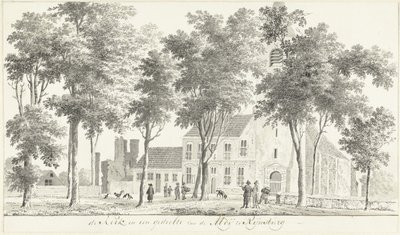 Kirche und Teil der Ruine der Abtei in Rijnsburg von Hendrik Tavenier