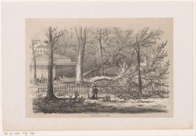 Umgestürzter Baum bei der Gesellschaft, nach dem Sturm vom 28. Mai 1860 von Hendrik Wilhelmus Last